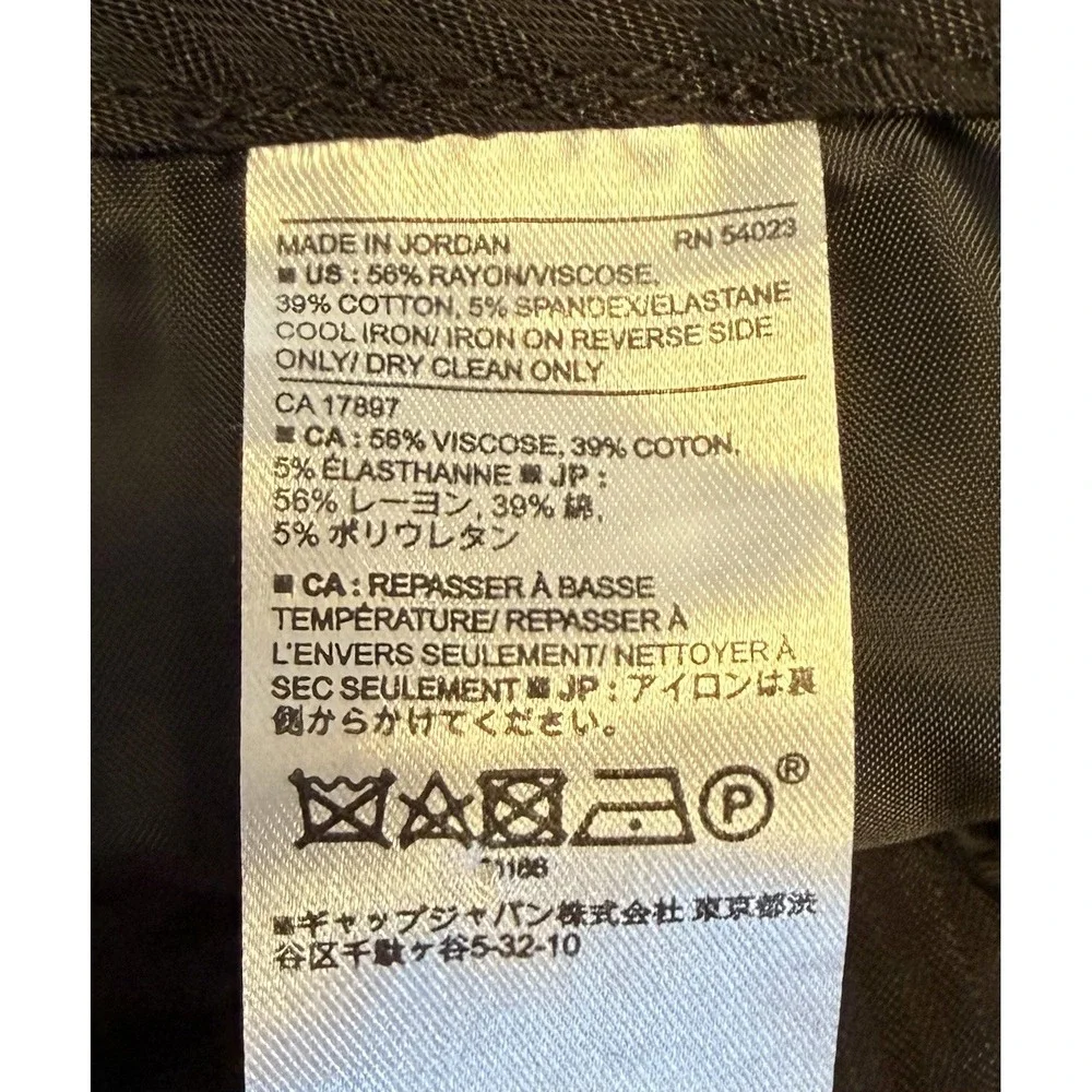 Banana Republic Curvy Pants‎ Black Size 8 Dark Academia Minimalist Career